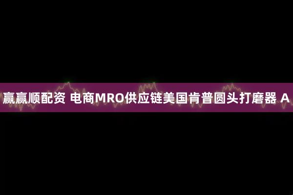 赢赢顺配资 电商MRO供应链美国肯普圆头打磨器 A